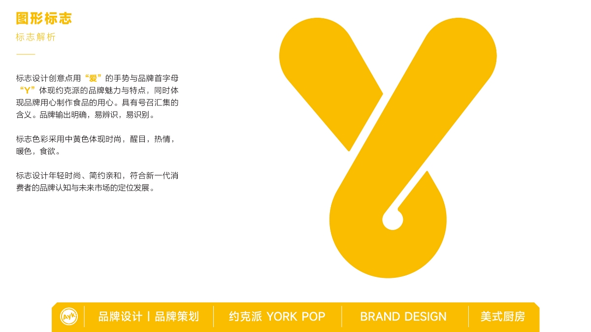 約克派YORK POP美式廚房餐飲品牌LOGO設(shè)計(jì) 西餐LOGO VI